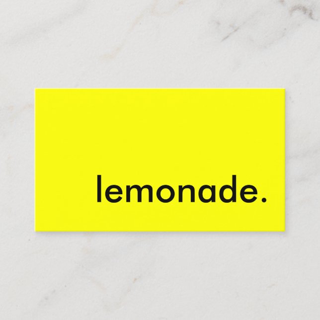 limonade. visitenkarte (Vorderseite)