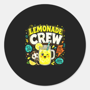 Limonaden-Crew lustige süße Kinder Limonadenstand Runder Aufkleber