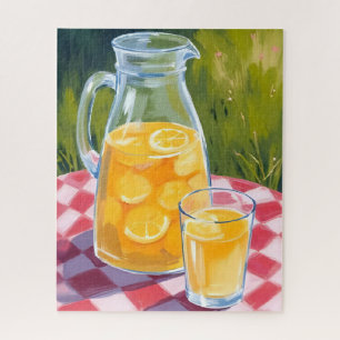 Limonaden-Picknick Zitronen Obst Bemalt