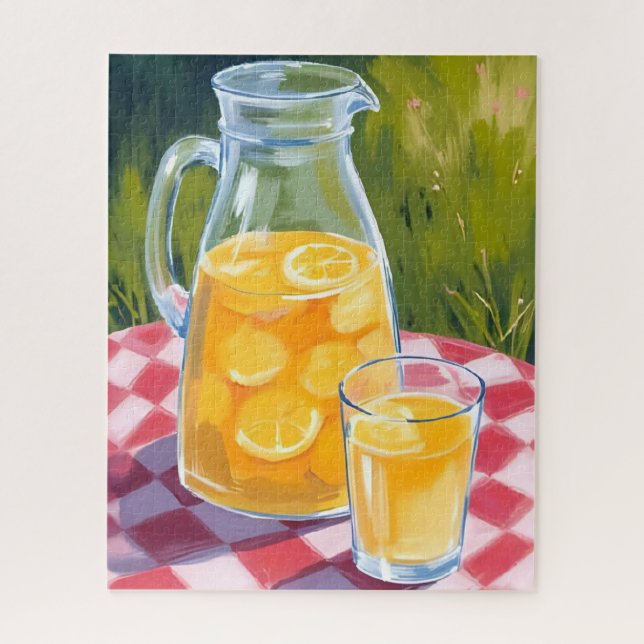 Limonaden-Picknick | Zitronen Obst Bemalt (Vertikal)