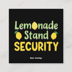 Limonadenstand-Sicherheit Lustiger Sommer Citrus C Quadratische Visitenkarte