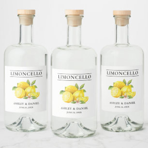 Limoncello Alkoholflaschenetikett