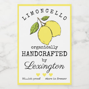 Limoncello Bio Pour Un Petit Étiquette À Bouteille