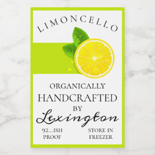 Limoncello biologique moderne petit Étiquette à bo