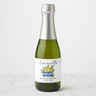 Limoncello Calligrafy Watercolor Lemons Blue Box