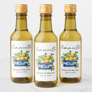 Limoncello Calligraphy Wasserfarben Zitronen Box M Weinetikett