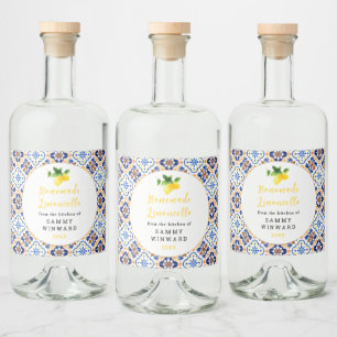 Limoncello Drink Alkoholflaschenetikett