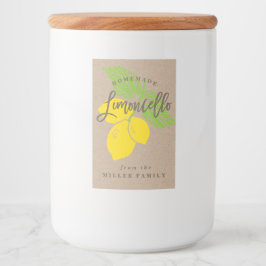 Limoncello-Etikett, kleine Flasche, Miniflasche Lebensmitteletikett