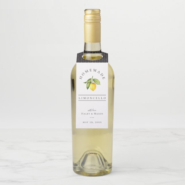 Limoncello Flaschenanhänger (Auf Flasche)