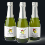 Limoncello Frohe Weihnachten kleine Flaschen Label<br><div class="desc">Elegant Watercolor Lemon Greenerity Holiday Red Bow hausgemachte Limoncello Frohe Weihnachten Kleine Flaschen Labels</div>