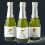 Limoncello Frohe Weihnachten kleine Flaschen Label<br><div class="desc">Elegant Watercolor Lemon Greenerity Holiday Red Bow hausgemachte Limoncello Frohe Weihnachten Kleine Flaschen Labels</div>