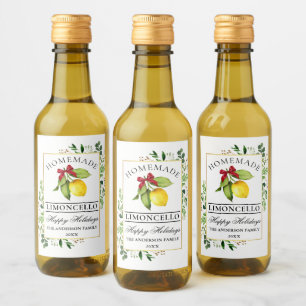 Limoncello Greenery Holiday Mini Flaschen Labels Weinetikett