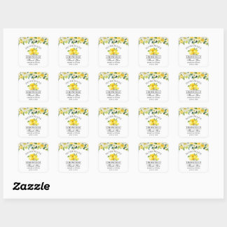Limoncello Hochzeit Kleine Hochzeit Quadratischer Aufkleber