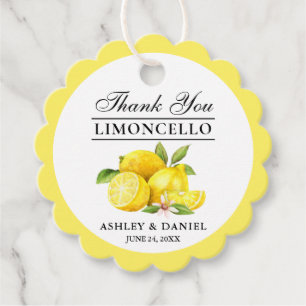 Limoncello Hochzeitskala Geschenkanhänger