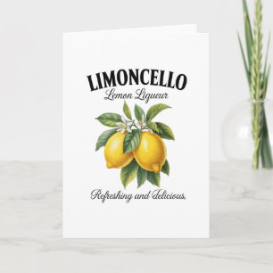 Limoncello Italien Vintage Erfrischend Lemon Urlau Karte