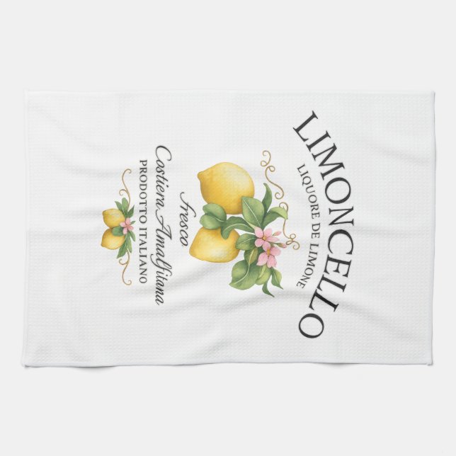 Limoncello Italy Amalfi Coast Geschirrtuch (Horizontal)