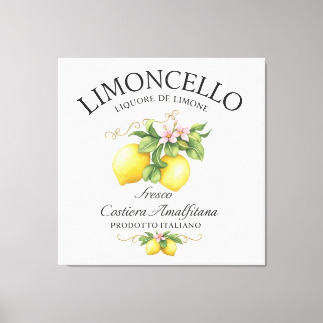 Limoncello Italy Amalfi Coast Leinwanddruck (Vorderseite)