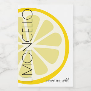 Limoncello Kleines Label mit modernem Lemon-Image  Lebensmitteletikett