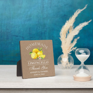 Limoncello Kraft Wedding Fotoplatte