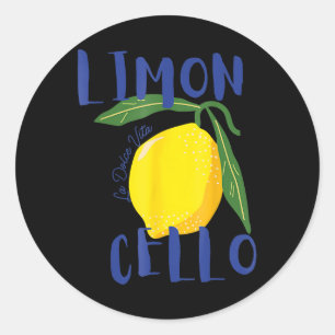 Limoncello La Dolce Vita Lemon Runder Aufkleber
