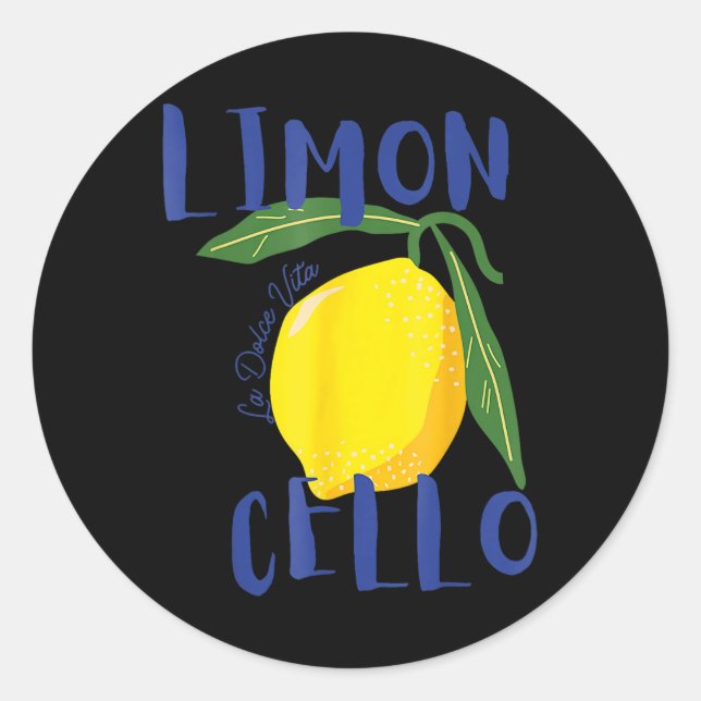 Limoncello La Dolce Vita Lemon Runder Aufkleber (Vorderseite)