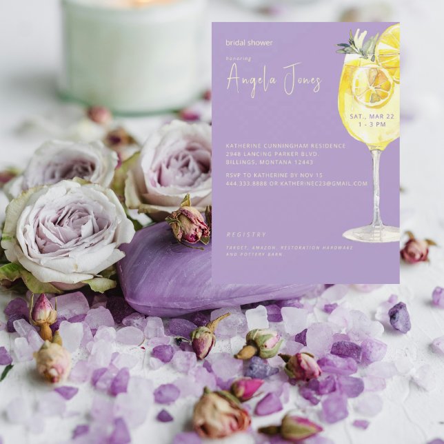 Limoncello Lavendel-Junggesellinnenabschied Einladung (Von Creator hochgeladen)