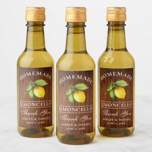 Limoncello Lemon Wood Merci Mini Étiquettes boutei
