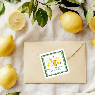 Limoncello Lemonade Lemon CUSTOM Brautparty Quadratischer Aufkleber