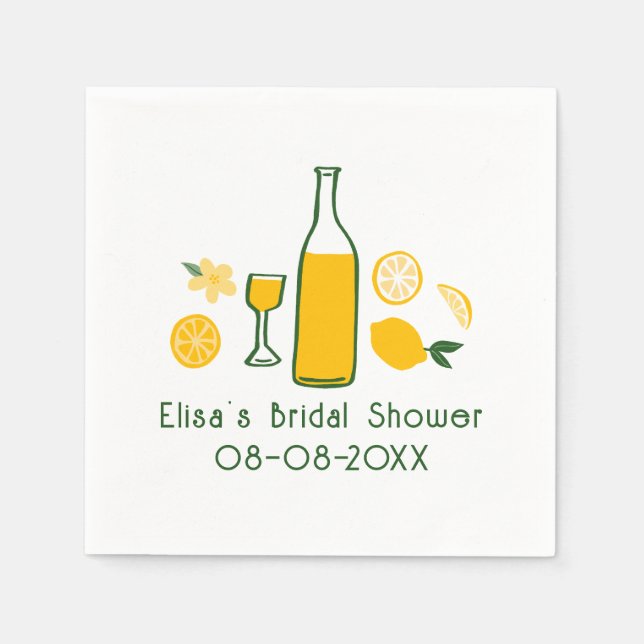 Limoncello Lemonade Lemon CUSTOM Brautparty Serviette (Vorderseite)
