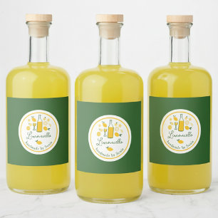 Limoncello Lemonade Lemon Kunsthandwerk CUSTOM Alkoholflaschenetikett