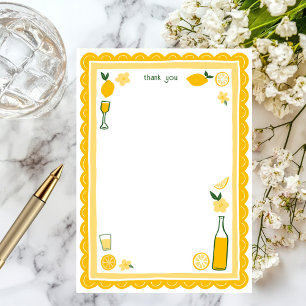 Limoncello Lemonade Lemons CUSTOM Brautparty Dankeskarte