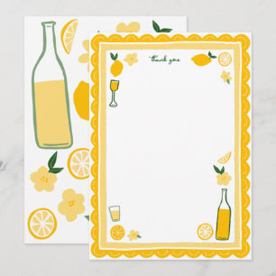 Limoncello Lemonade Lemons CUSTOM Geburtstag Dankeskarte