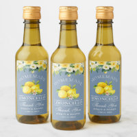 Limoncello Lemons Floral Dusty Blue Mini