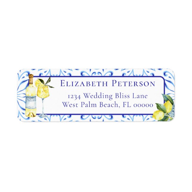 Limoncello Lemons Italienische Cocktail Rücksendea (Vorne)