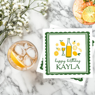 Limoncello Limonade Lemon CUSTOM Geburtstag Serviette