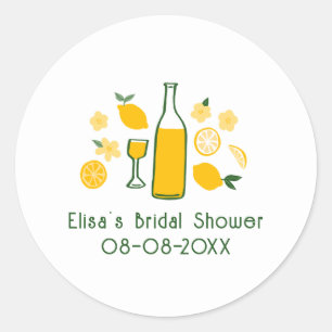 Limoncello-Limonade Zitrone INDIVIDUELL Brautparty Runder Aufkleber