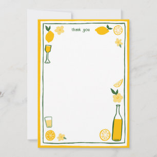 Limoncello Limonade Zitronen INDIVIDUELLE Brautpar Dankeskarte