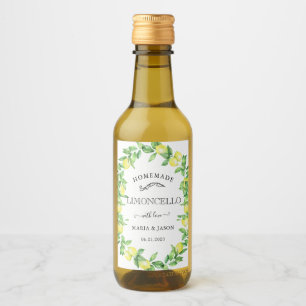 Limoncello Monogram Fevor Mini-Flaschenetikett Weinetikett