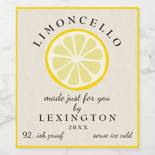 Limoncello Nur für Sie   Weinetikett