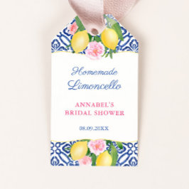 Limoncello Positano Lemon Brautparty Gefälte Tags Geschenkanhänger