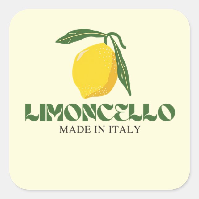 Limoncello Quadratischer Aufkleber (Vorderseite)