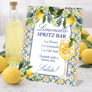 Limoncello Spritz Bar Italienische Zitronen-Brautp Sockelschild