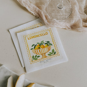 Limoncello-Stempel   Italienische Hochzeitsbar Serviette