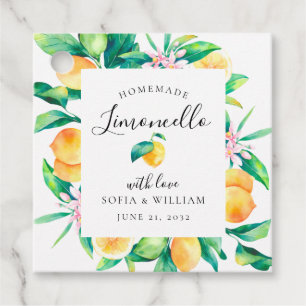 Limoncello-Wasserfarben-Limonen-Geschenk-Anhänger Geschenkanhänger