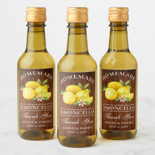 Limoncello Wood Merci Mini Étiquettes bouteille