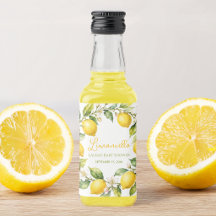 Limoncello Zitronen Aquarell Baby Shower Geschenk