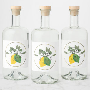 Limoncillo Limon Lemon Alkoholflaschenetikett