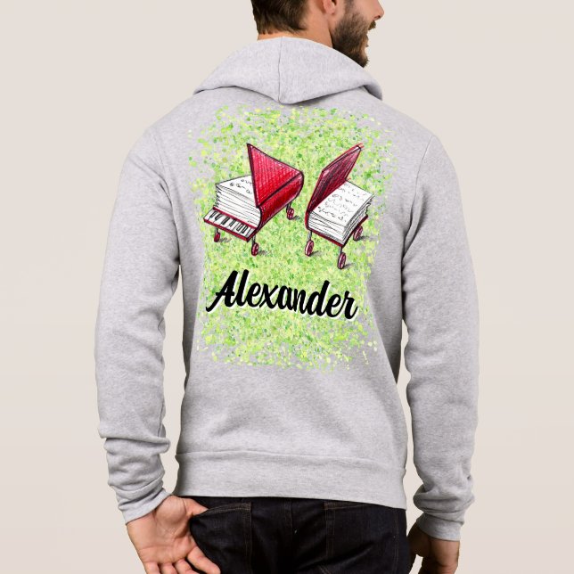 Limone Creme Paint Platsche handGezeichnet Buchski Hoodie (Rückseite)