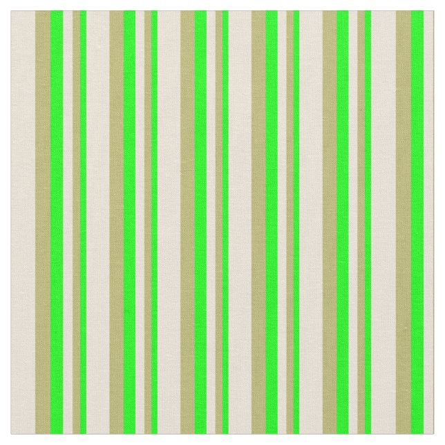 Limone, dunkle Khaki- und Bisque-Linke-Muster Stoff (Nahaufnahme)