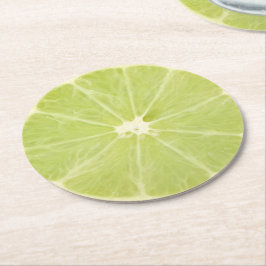 Limone Frucht-neue Scheibe Runder Pappuntersetzer